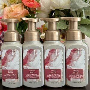 🆕🍎 BATH & BODY WORKS “SWEET APPLE” 4-PIECE FOAMING HAND SOAP COLLECTION. NEW.